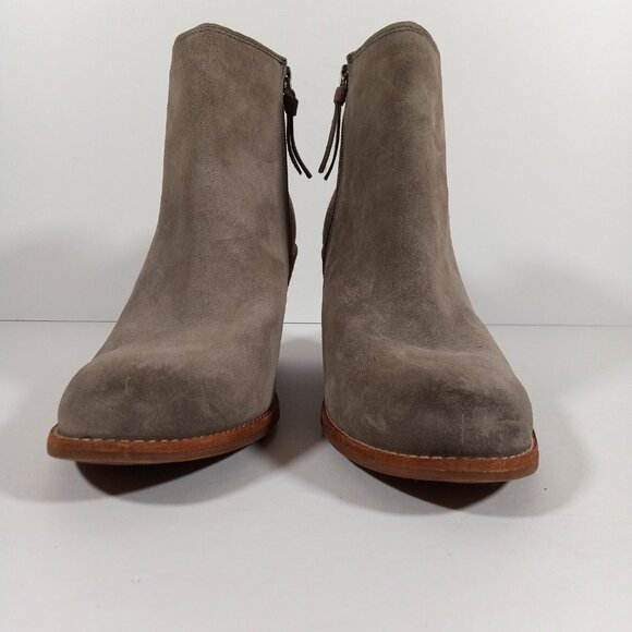 Sofft Tilton Booties Women Size 8 Leather Suede Gray Bronze Side Zip SF0021808 - Picture 5 of 13